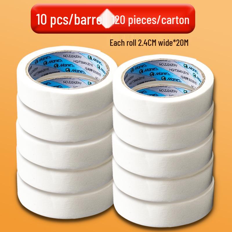 Бумажный скотч белой текстуры без следов для студентов-художников - Декоративная герметизация краев и малярный скотч для маскировки при распылении