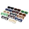 Trendy Square Sunglasses for Women Men Green Frame Blue Light Blocking Glasses Stylish Fashion Shades