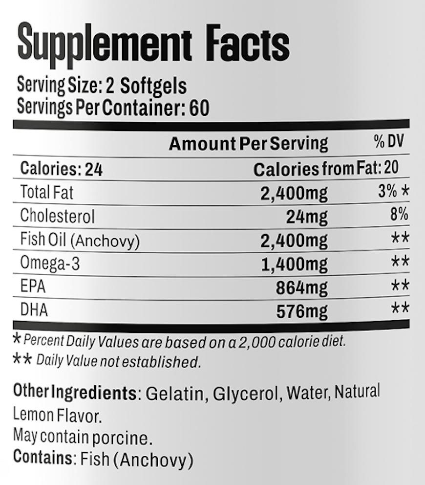 Omega 3 (Fish Oil) / Омега 3 (Рыбий жир), 120 capsules