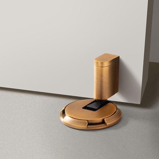 Magnetic Door Stopper No Drilling Silent Floor Door Stop with Screws Adhesive Adjustable Mechanical Magnetic Door Stopper for Home Safety