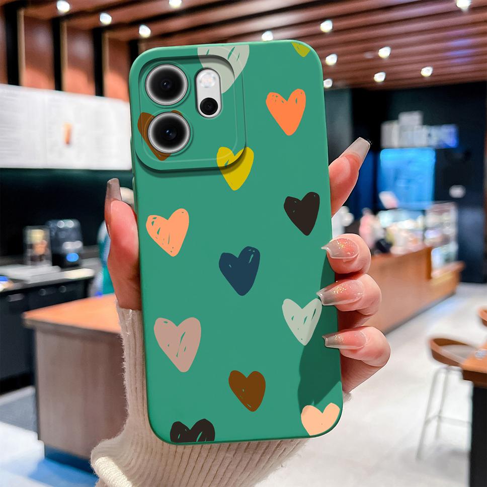 For Oppo Reno 14F 5G Phone Case Sunflower Patterns Soft Liquid Silicone Shell For OppoReno14F 14 F Camera Coverage Durable Capa