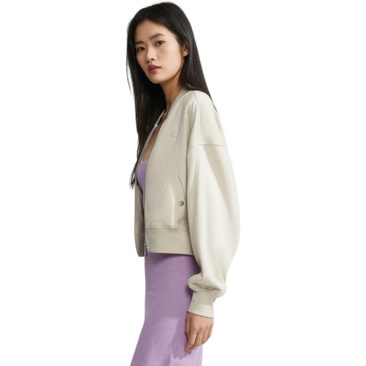 Calvin Klein Куртка-бейсболка с вышитыми буквами Ck, женская куртка, молочная J221662