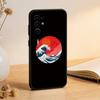 The Great Wave Off Kanagawa Phone Case Black Silicone Soft For Samsung S25,S24,S21,S22,S23,S30,Ultra,S20,Plus,Fe,Lite
