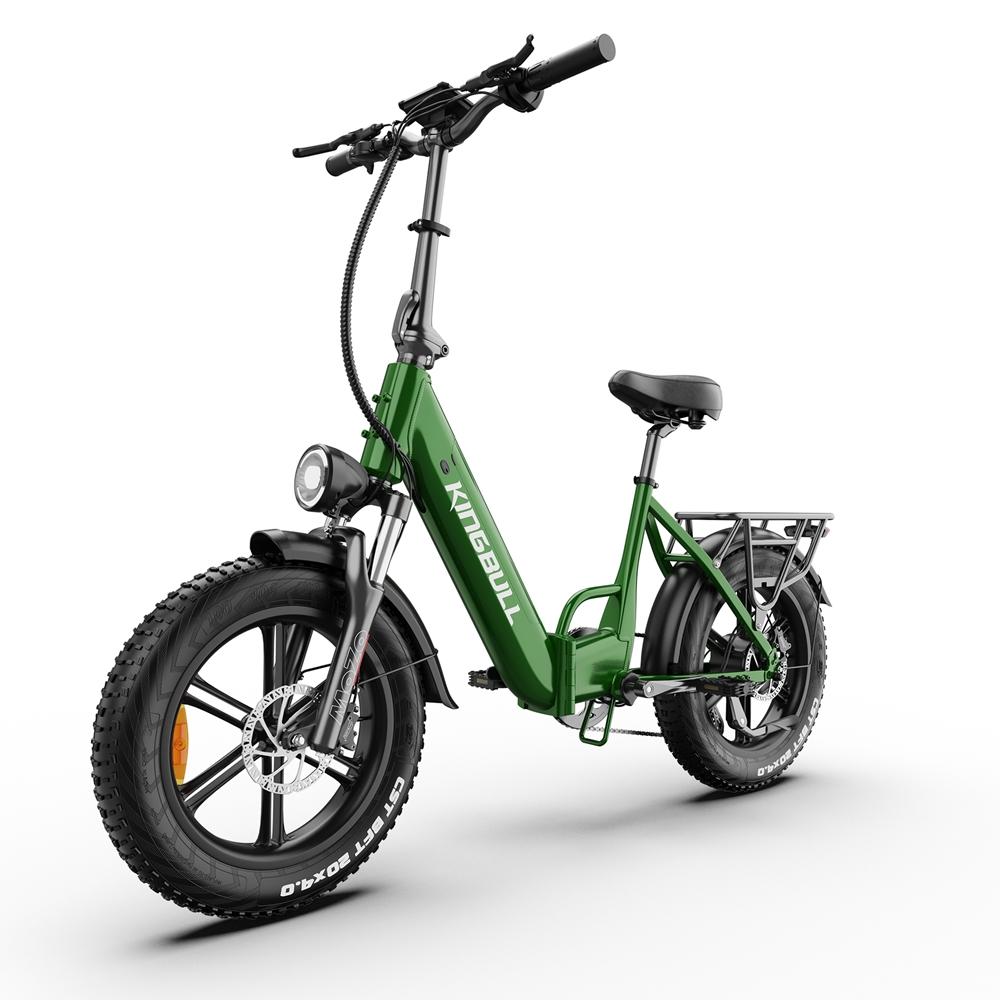 Electric Bicycle Foldable Kingbll Literide 500W Motor 20" Fat Tire City Electric Bike 48V 13.5Ah LCD Display 7 Speed Dual Disc Brakes Max Load 150Kg