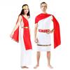Ancient Egyptian Greek Masquerade Costume with Red Shawl for Adults