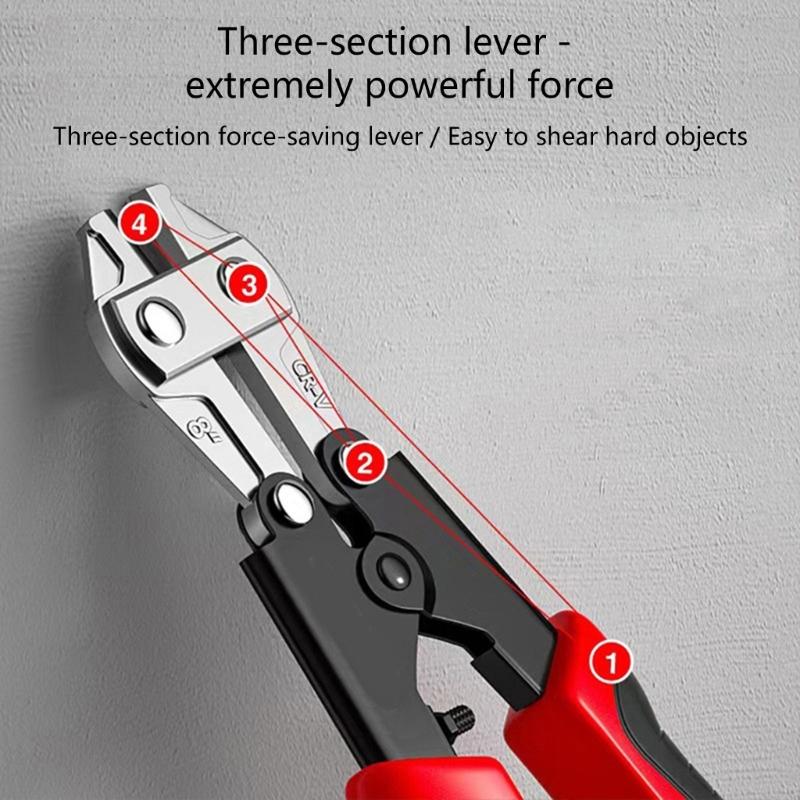 Болторез пружинный сверхмощный резак для проволоки и тросов резак для проволоки прецизионная резка эргономичная рукоятка для труднодоступных мест