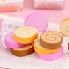 3Pcs Student Erasers Realistic Dessert Shape No Damage Paper Erasers with Independent Box Design Kids School