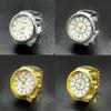 1Pc Retro Punk Quartz Finger Watch Ring for Women Men Couple Rings Digital Watches Elastic Stretchy Finger Band Rings Clock