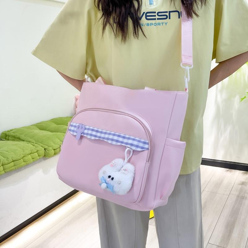 Женская сумка через плечо, студенческая сумка на плечо большой вместимости