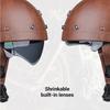 Винтажный мотоциклетный шлем Шлем с открытым лицом Полушлем Мотоциклетный Германия Шлем безопасности для лица Ретро Скутер Полушлем