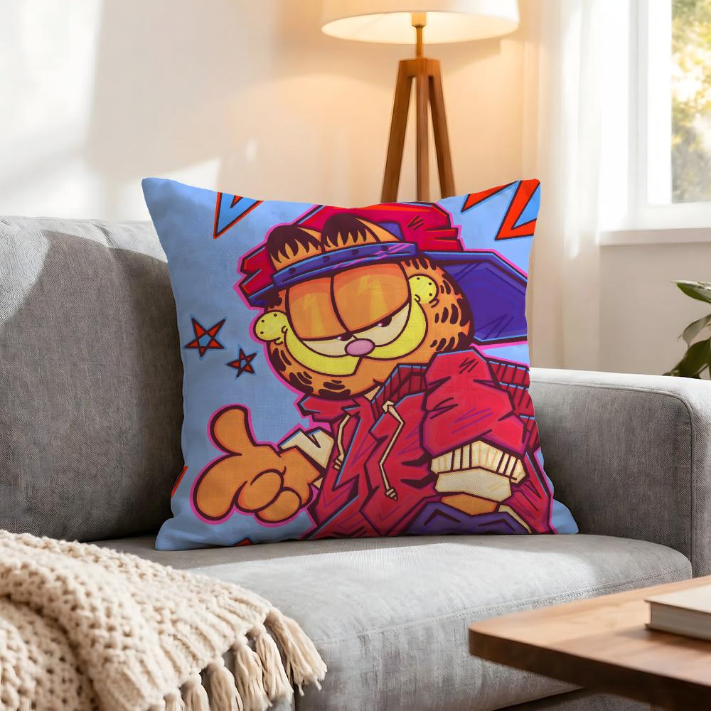 Cartoon Garfield Cushion Cover 1Pcs Decorative Covers Soft Cushion Case For Sofa Couch Decor 40X40 45X45 Pillowcases
