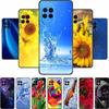 Чехол для телефона Huawei Nova 14 Pro Модные Цветы Черный Силикон Мягкая Задняя Крышка Для Huawei Nova 13 Pro 14 Ultra Чехол Coque Capa