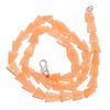 Natural Peach Aventurine Gemstone Flat Triangle Smooth Beads Necklace 17" UB3405 UB-3405