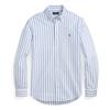 Polo Single-Breasted Striped Long Sleeve Shirt Men Shirts Blue MNPOWOV16824256-400