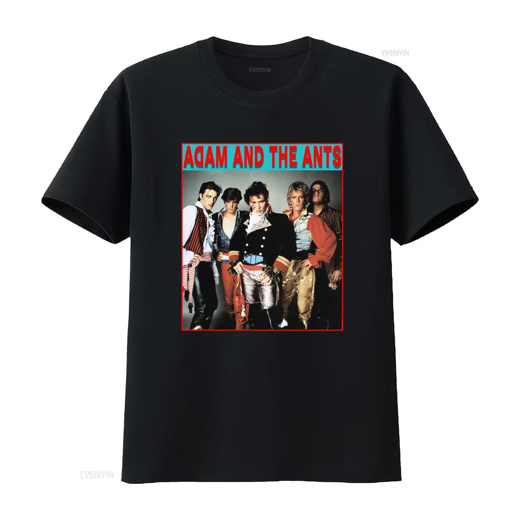Vintage Retro Adam And The Ants Rock Band Print Casual T Shirt Vintage Washed Stretched Graphic Stylish Slightly Soft