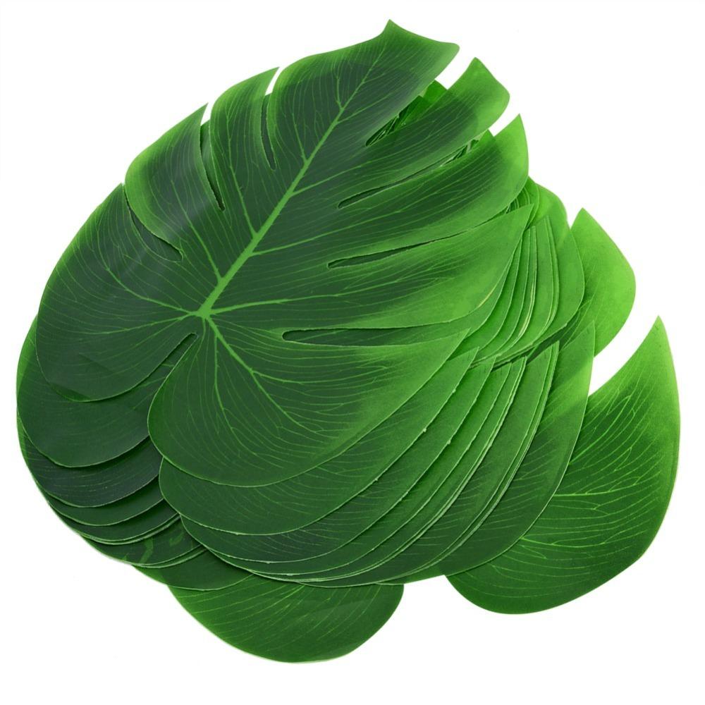 12PCS Green Monstera Leaf Table Place Mats Heat Insulation Placemat Table Flag Table Decor
