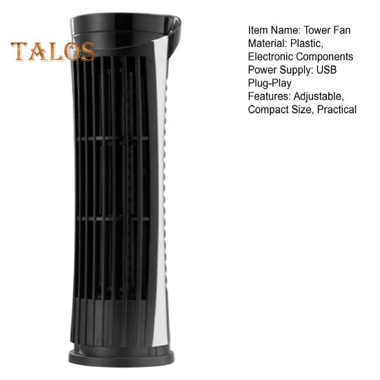 Безлопастной башенный вентилятор с подсветкой USB Plug-Play Низкий уровень шума Мощный воздушный поток 2 скорости Вентилятор охлаждения Портативный небольшой тихий офисный вертикальный электрический вентилятор