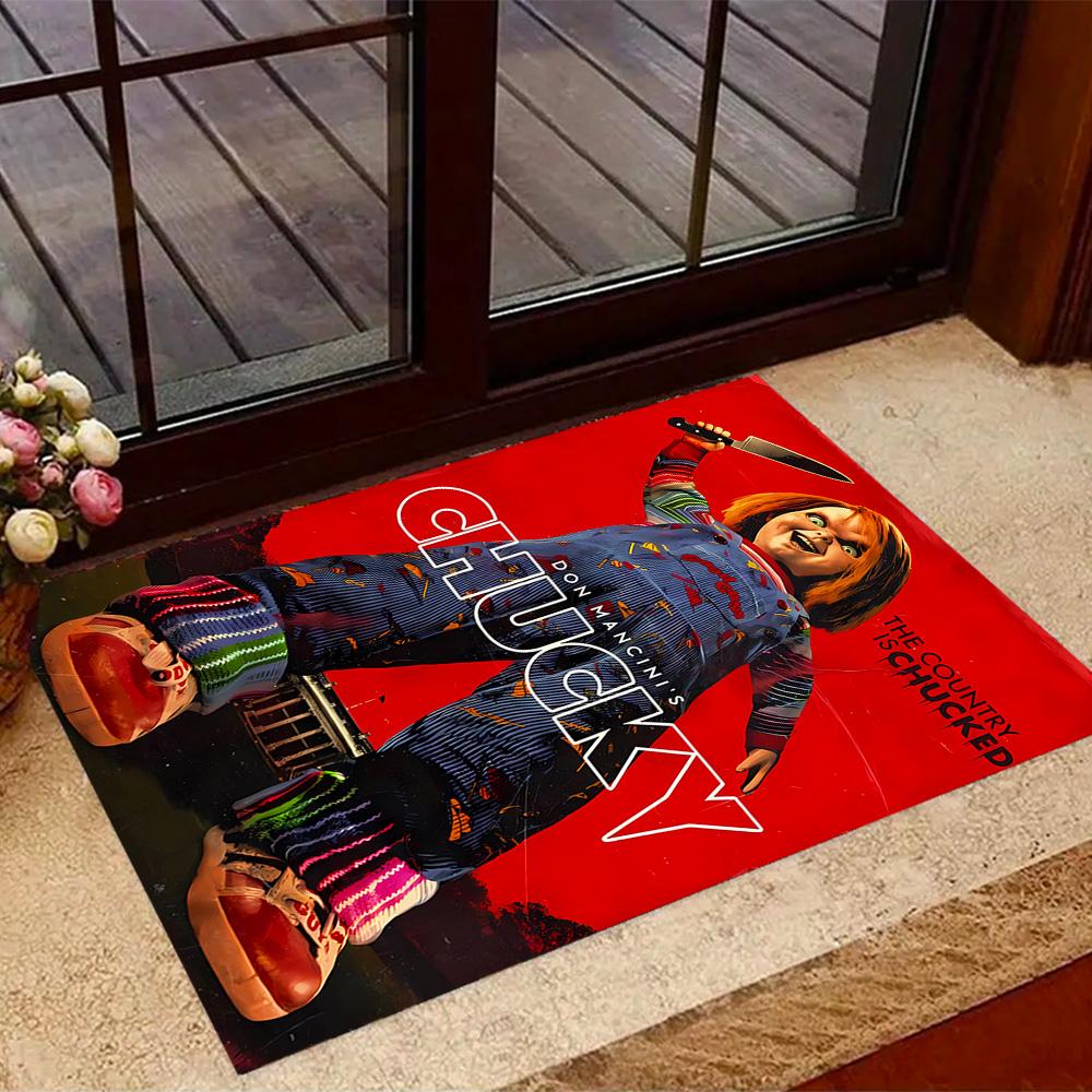 Chucky's Country Adventure Themed Anti-Slip Rugs - Polyester Home Decor, Suitable for Bedrooms, Living Rooms, Doorways, Studios, and Decorations