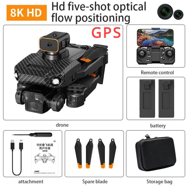 2025 New P8 Pro GPS Drone 8K 5G Brushless Motor Professional Obstacle Avoidance Brushless Motor Aerial Photography Aircraft Gifts Toys
