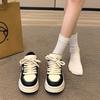 Thick-soled Heightening Little White Shoes Women's 2024 New Spring Popular Women's Shoes Versatile Sports and Leisure Leather Board Shoes