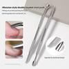 Стильный двухсторонний инструмент для педикюра из нержавеющей стали для удаления омертвевшей кожи