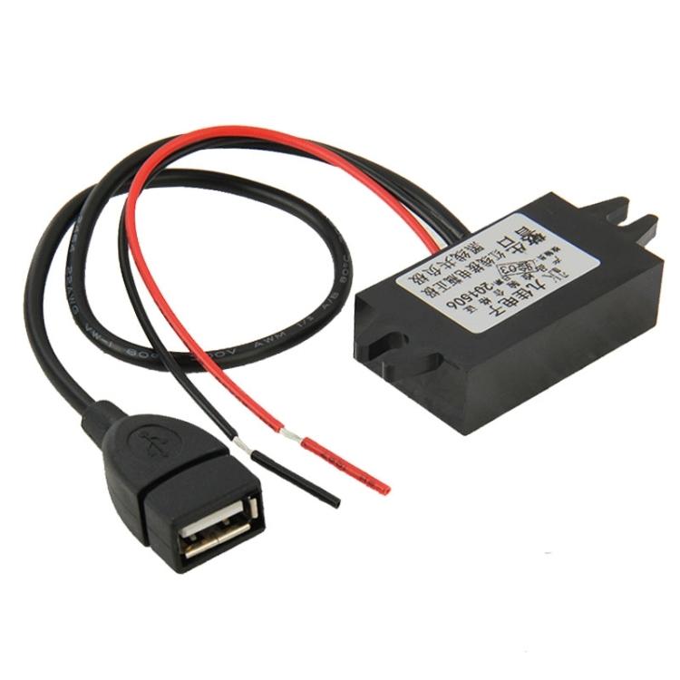 Автомобильный USB-адаптер питания 12 В в 5 В, понижающий модуль, DC-DC преобразователь для GPS / Видеорегистратора