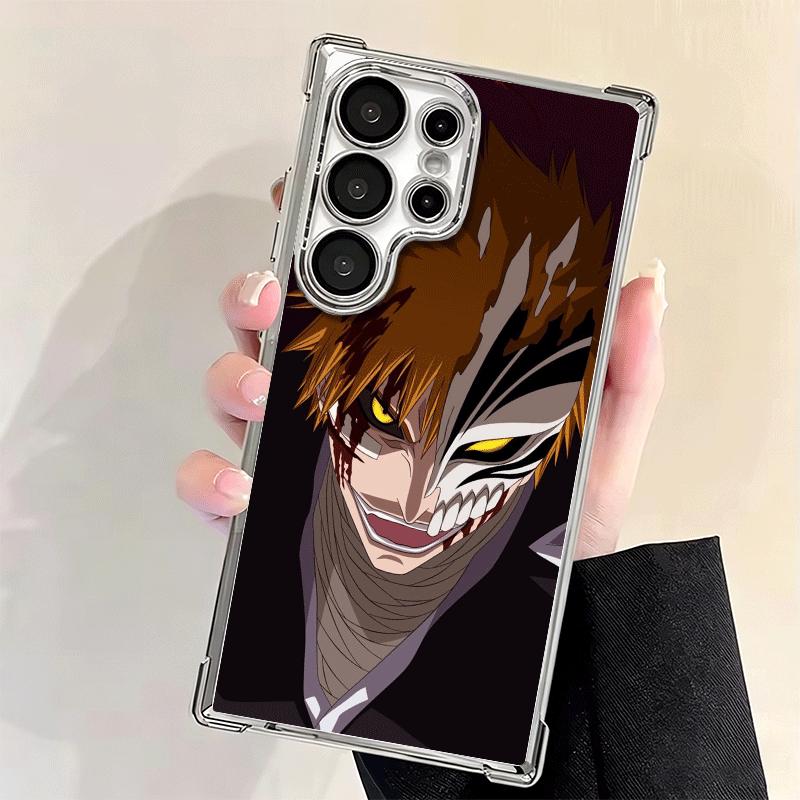 Bleach Kurosaki Ichigo Plating Phone Case For Samsung Galaxy S24 S25 FE S26 Edge S23 Ultra S22 S21 Plus S20 Anti-Fall Airabag Co