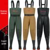 2025 Прочные водонепроницаемые забродники с нескользящей подошвой: Утолщенные рыболовные полукомбинезоны для мужчин и женщин
