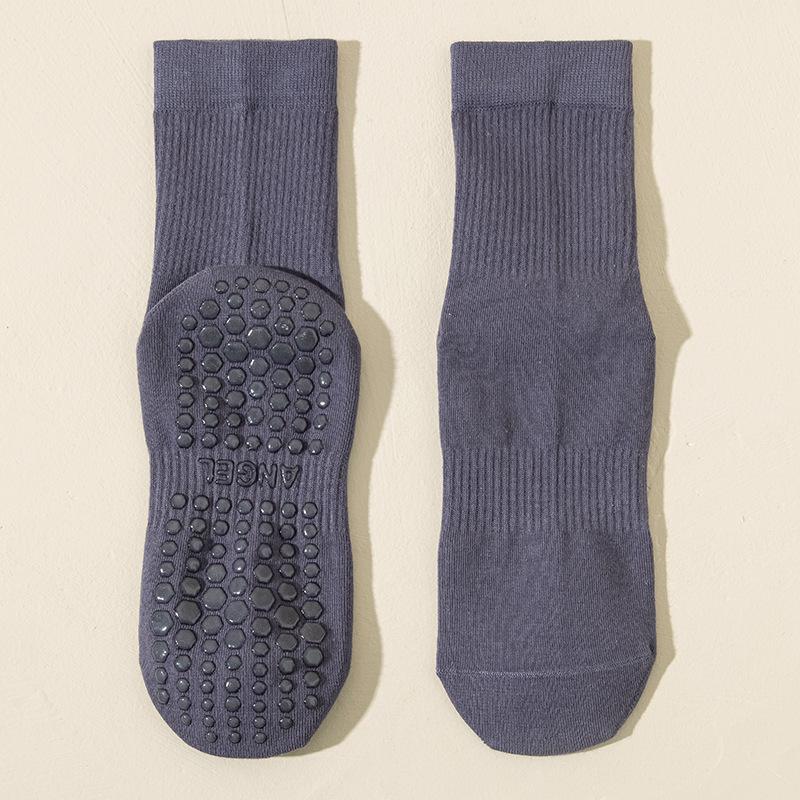 Носки для йоги Женские профессиональные спортивные носки до середины икры с противоскользящим эффектом Весна и осень Пилатес Фитнес Летние шорты-акула Длинные носки