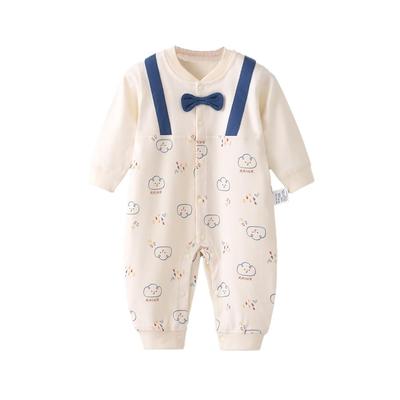 Babykoi Детская одежда Боди с длинным рукавом для мальчиков Весна Осень Одежда для новорожденных Комбинезон Одежда Комбинезон Многослойная одежда с застежкой спереди Подарок для подготовки к рождению Синий 24М
