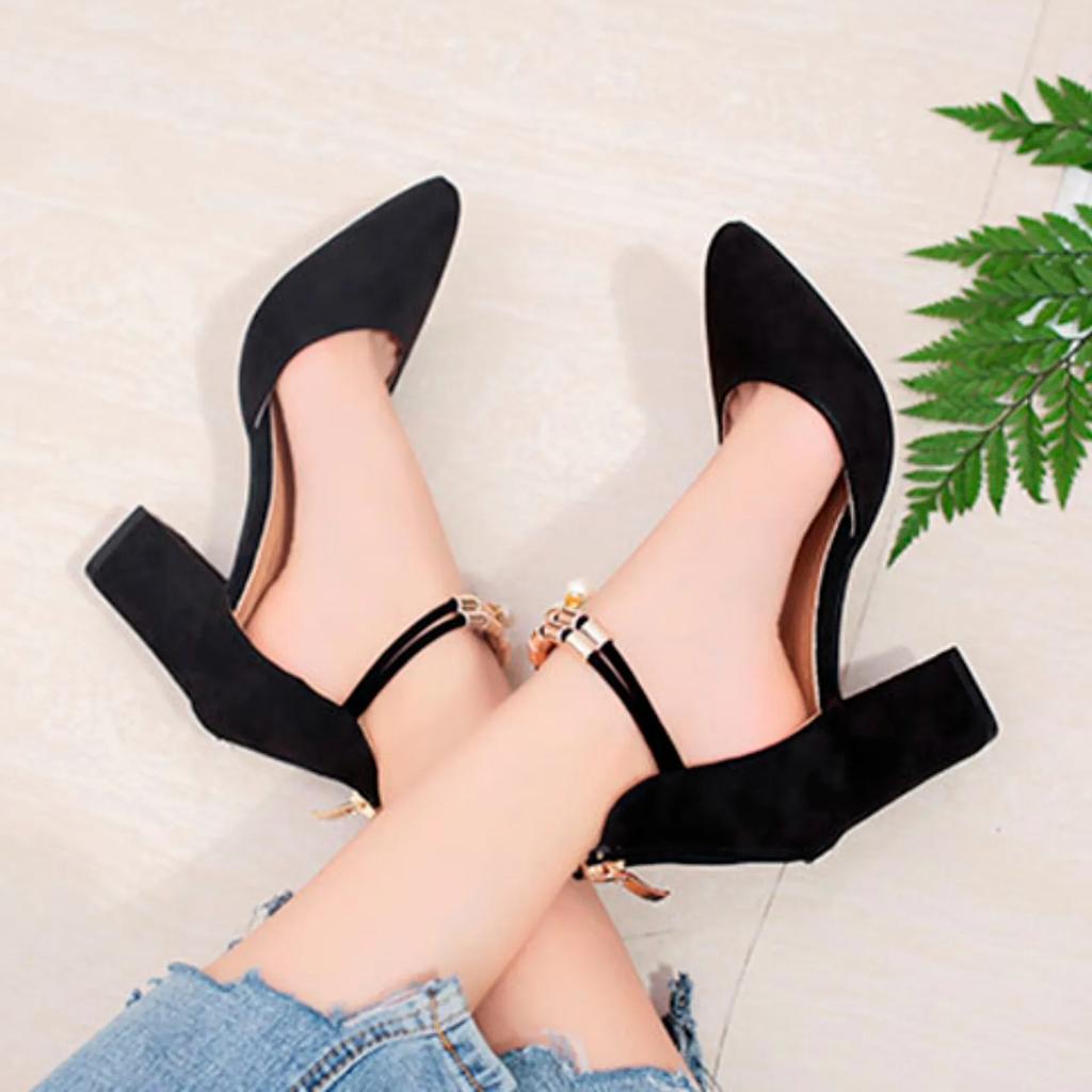 Fashion Women's Summer Shoes  Pointed Suspender Women's Pointed High Heels Dress Shoes High Heels Boat Women's Wedding Shoes