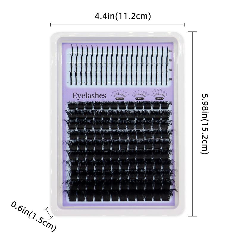 14 Rows Lash Clusters Spikes Eyelash Extensions Spiky Lashes Extension Thick Individual Cluster Lashes With Spikes Bottom Lashes