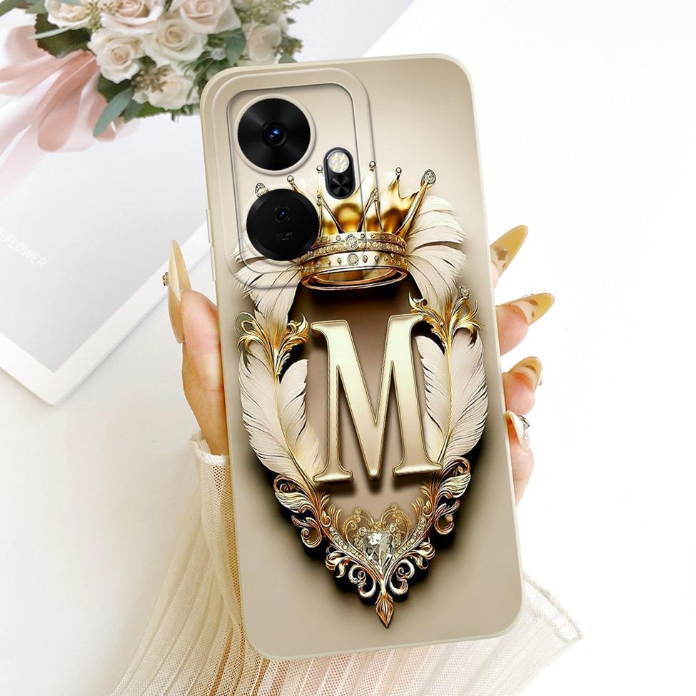 For ITEL P55 Plus Case Cover Luxury A-Z Letters 2D Painted Silicone Bumper For ITEL P55+ P663L P663LN Phone Casing