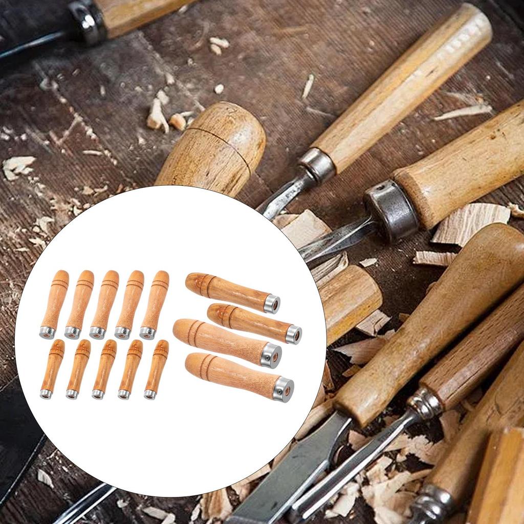 Wooden files Handle Set Wood Rasp Ergonomic Screw on Hardwood Woodworking Garage Maintenance Accessories Replacement