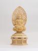 Wooden Buddha Amitabha Seated Guardian Deity of the Zodiac for Those Born In the Year of the Dog or Pig Buddha Statue, Buddha, Statue, 22.5cm (wooden