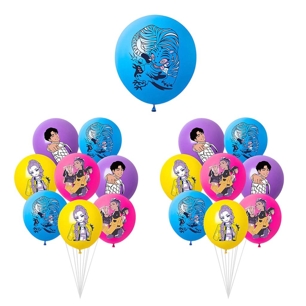 Birthday Theme Party Decoration Banner Pull Flag Cake Flag Balloon- Set