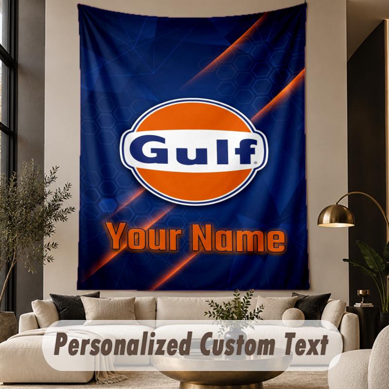 Custom Text Tapestry Gulf Print Wall Tapestry Indoor Living Room Wall Decor