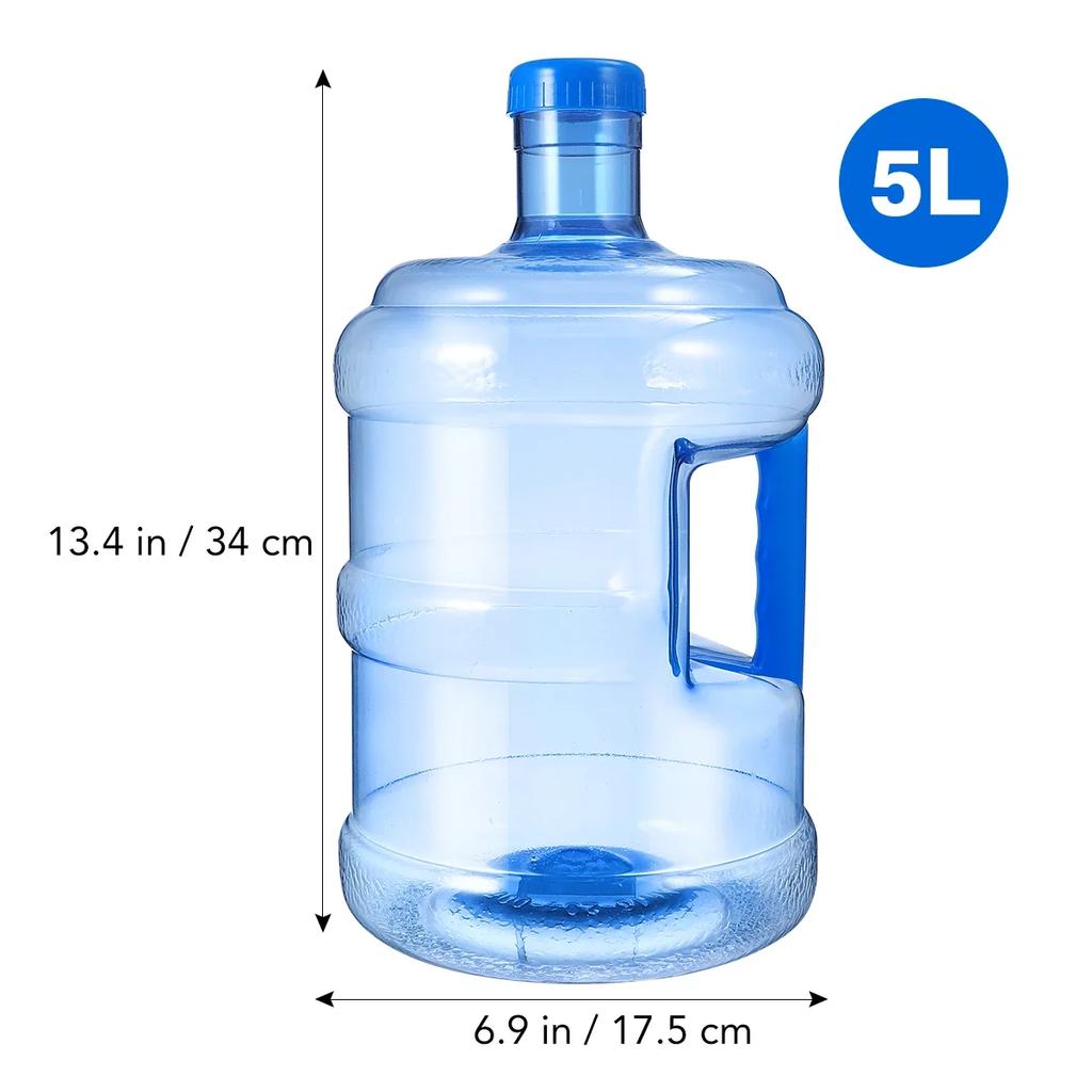 Water Bottle 5L/7.5L Portable Water Bucket Thick Mineral Water Storage Bucket Dispenser Barrel for Outdoor Camping