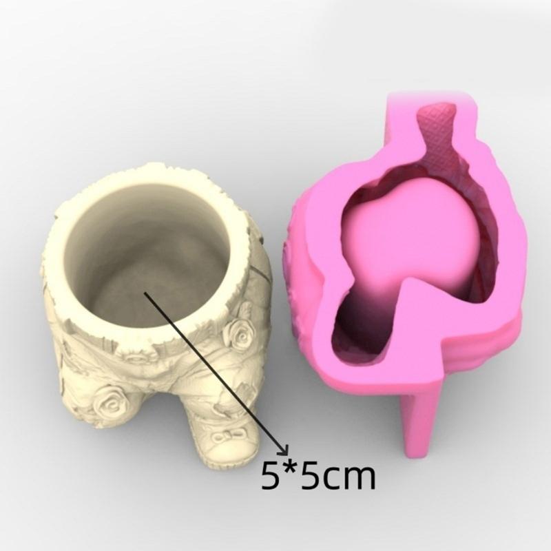 Поза на коленях, форма для цветочных горшков, формы для эпоксидной смолы, держатель для ручек, подсвечник, цементный горшок, силиконовая форма, украшения для дома