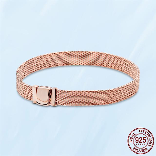 Femme Браслет 925 пробы стерлингового серебра змея браслет-цепочка в форме сердца для женщин Fit Charms Бусины ювелирные изделия подарок