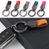 1PC Ring Key Rings Solid Color Ring Car Frosted Metal Keychain Outdoor Pendant Creativity Cowhide Gift