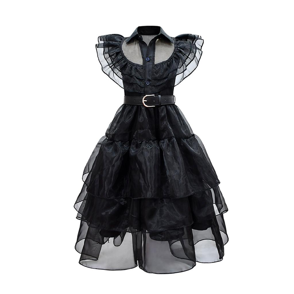 Фильм Среда, платья для косплея, Среда Аддамс, карнавальный костюм, готический ветер, детское платье, костюмы для Хэллоуина