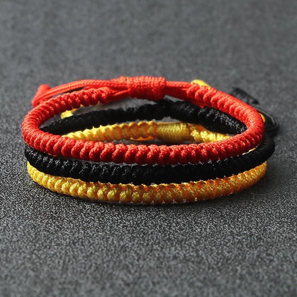 3 шт. тибетский буддийский амулет счастливый плетеный браслет на лодыжку многоцветный ручной работы узлы веревка браслет Будды для женщин мужчин подарки
