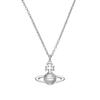 Vivienne Westwood Grace Full Diamond Saturn Pendant Necklace Women necklace Silver 6302009202P116CNP116