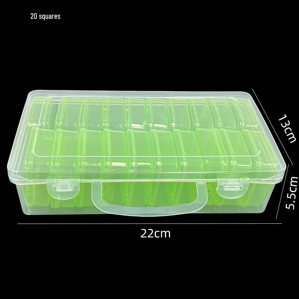 Прозрачный органайзер с 14 ячейками для хранения алмазной вышивки, бусин, лака для ногтей и ювелирных изделий