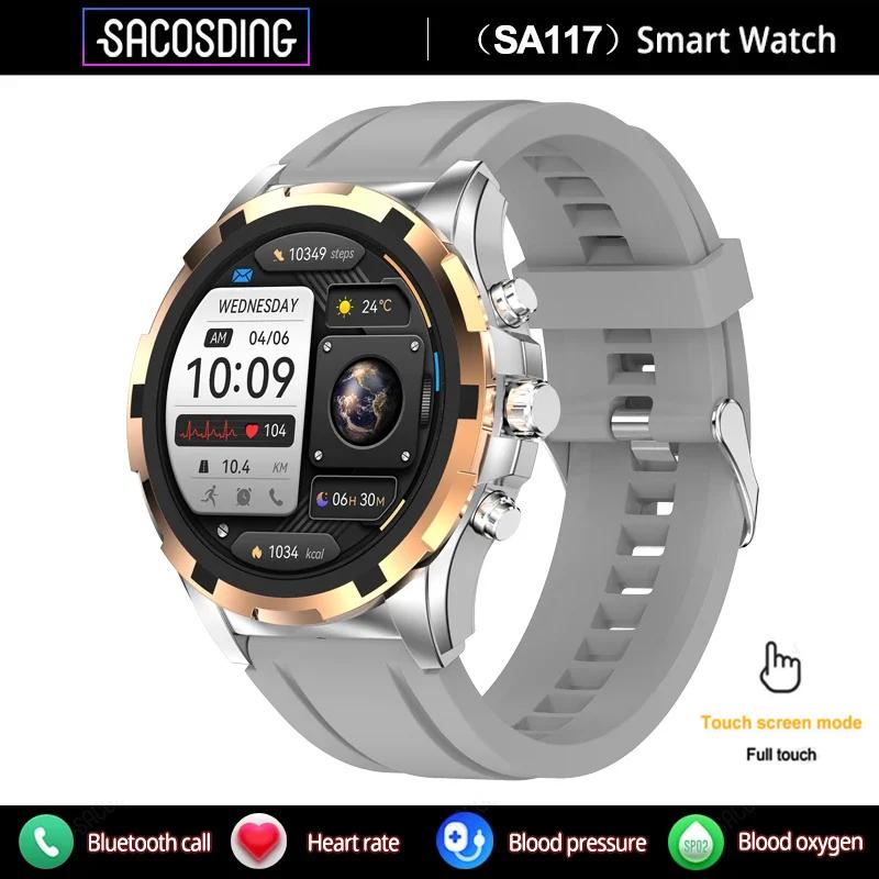 SACOSDING SA117 Smart Watch Always On Display NFC Bluetooth Call Voice Assistant 466*466 AMOLED Screen Sports Fitness Smartwatch