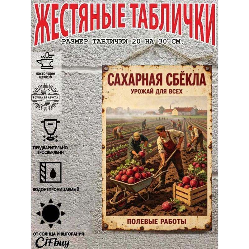 Винтажная металлическая настенная табличка, Декоративная жестяная картина для домашнего декора, 20x30 см