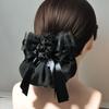 Classic Lace Work Hairnet Women Girl Hair Clip Cover Pearl Barrette  For Nurse Bank Catering