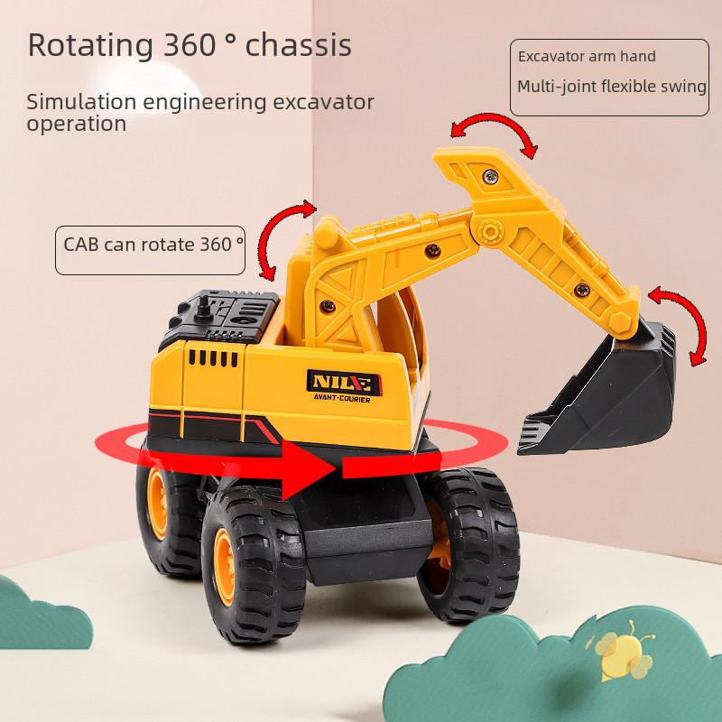 Excavator Inertia Large Dump Truck Set Toys Interactives Parts Plays Skills