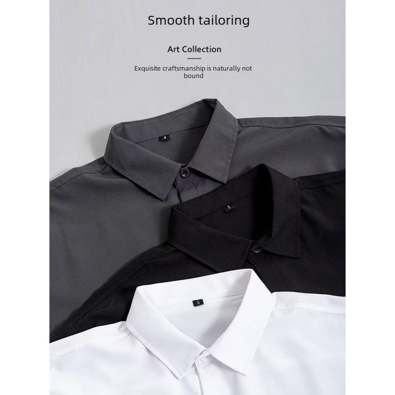 Мужская повседневная рубашка свободного кроя с длинным рукавом — модный корейский стиль для весны и осени